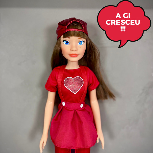 Gi Neto Boneca Aventureira Vermelha Youtuber Nova Boneca