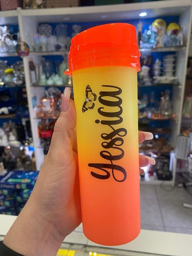 Botella de agua personalizada con nombre, frase o logotipo