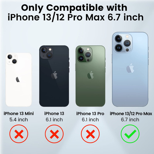 Phone Case Caka For iPhone 13 Pro Max W/ Belt-clip Holster B