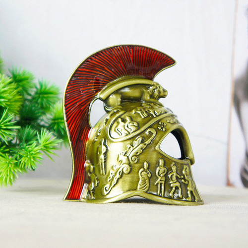 Modelo De Casco Samurái Escultura De Casco Verde Antiguo