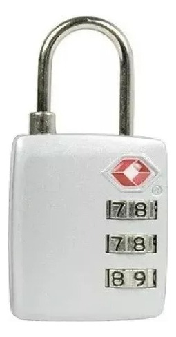 Cadeado Tsa 4 Segredos P/ Mala Bolsa Mochila Yin's Cor Prata