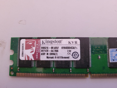 Memoria Kingston Technology 1gb Ddr 400mhz Kvr400x64c3a (Usado)