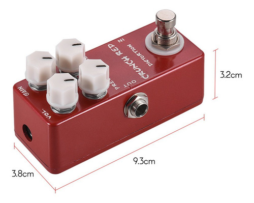 Mosky Crunch Red Distorsión Pedal De Efecto De Guitarra Full