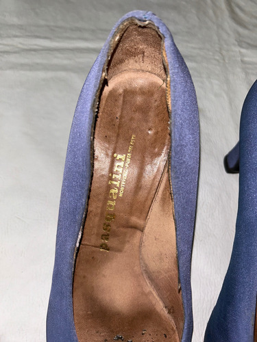 Zapatos De Taco 39 Pasqualini De Mujer Lila Celestes (Usado)