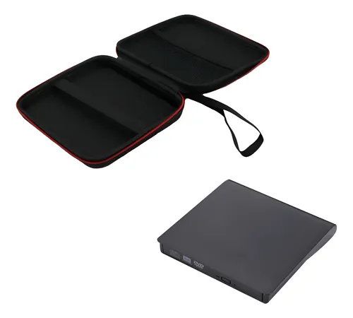 Unidad Cd Dvd Externa Usb 3.0 Puertos + Estuche
