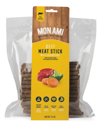 Mon Ami Snack Palitos Saludable Beef Meat Stick Carne 400gr