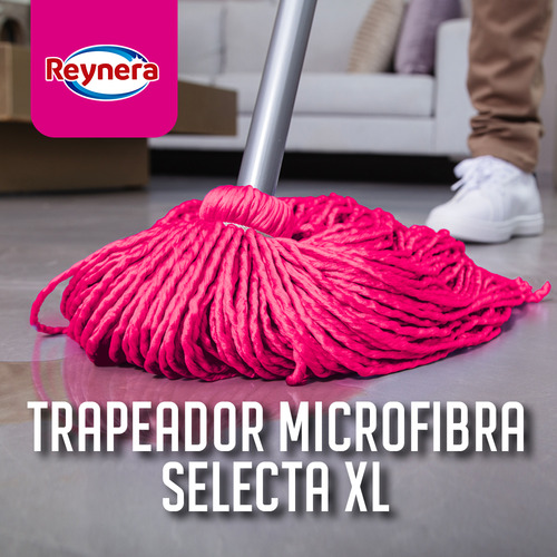 Kit 2 Trapeador Microfibra Xl +2 Escoba Esencial Reynera