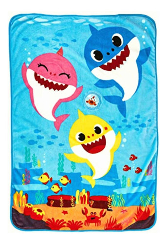 Baby Shark Musical Plush Blanket, Multicolor