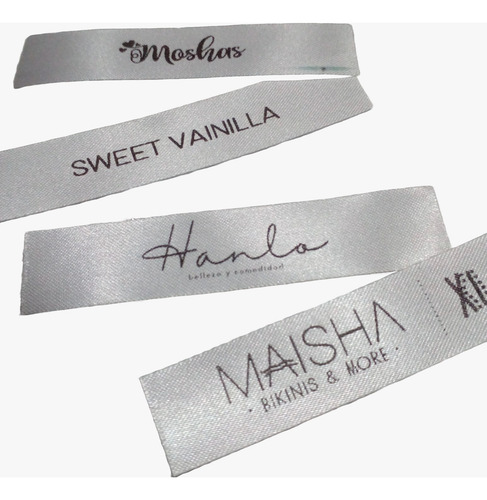 Etiquetas De Raso Para Ropa Con Logo Marca 1,5x7cm