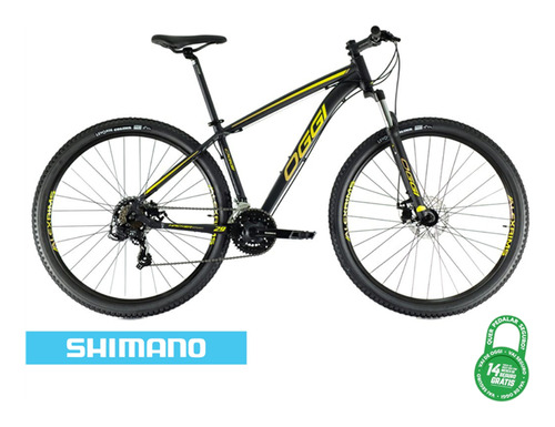 Bicicleta Mtb Aro 29 Oggi Hacker Sport 2021 Preto/amar/dour