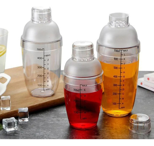 Conjunto De De Vaso Coctelera Acrílico Coctelera Acrílico