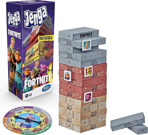 Imagen 2 de 3 de Juego De Mesa Y Estrategia, Jenga Fortnite, Hasbro Original