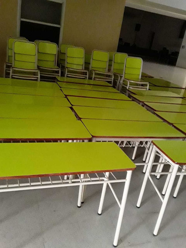 Imagen 4 de 10 de Conjunto Pupitre Bipersonal Con 2 Sillas Escolares