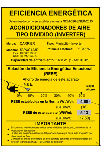 Minisplit Carrier Puron 2 Ton Sólo Frío Inverter 220v R-32