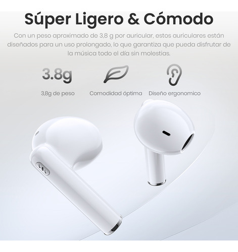 Fone De Ouvido Sem Fio Haylou X1 Plus T013 Bluetooth 5.4 Cor Branco