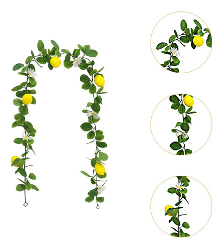 Garland De Limón Artificial Con Flores Aniversario De 170