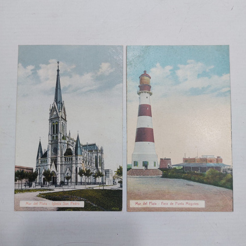 Antiguas Postales Mar Del Plata Sin Circular Lote Mag 65216 (Usado)
