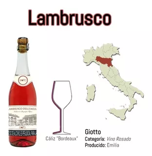 Vino Lambrusco Rosado - mL a $80