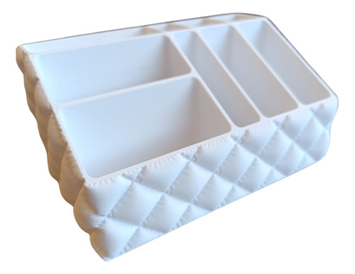 Organizador De Maquillaje Make Up Escritorio Oficina 9 Comp. Blanco
