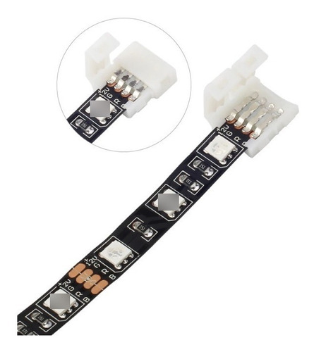 Conector Emenda Rápida P/ Fita De Led 4 Vias 10mm 5050