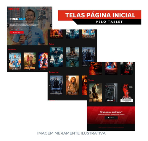 Site Estilo Netflix Cursos Online Responsivo Em Worpress
