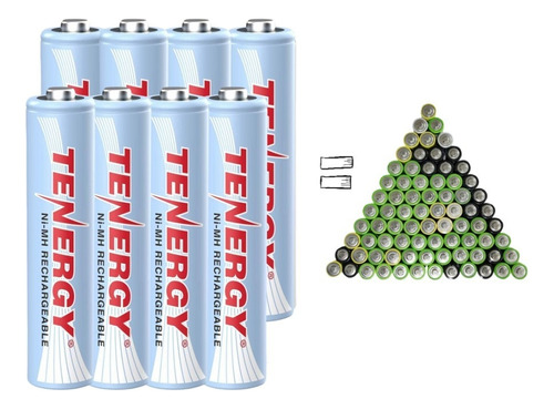 8 Pilas Recargables Aaa De 1100mah Reusables Nimh Baterias