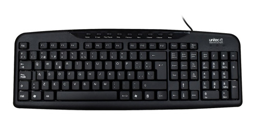 Teclado Multimedia Unitec U-730 Alambrico Usb Teclas Muy Sua