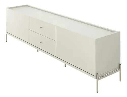 Rack Jasper 220 Cm - Off White Fosco C/ Champanhe | Parcelamento