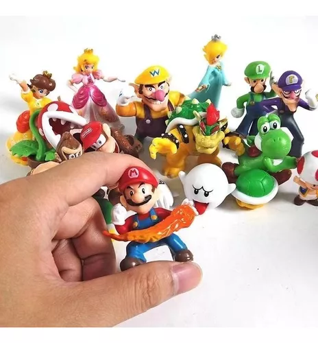 GENERICO Set de 18 figuras Super Mario Bros + Bolso de Regalo