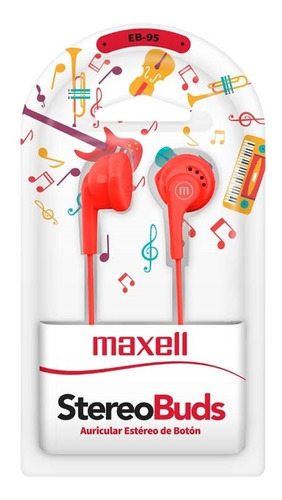 Imagen 4 de 8 de Auriculares Maxell Eb-95 Stereo Earbuds Colores Circuit