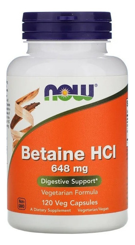 Now Foods Digestivos, Betaina Hcl 648 Mg 120 Caps