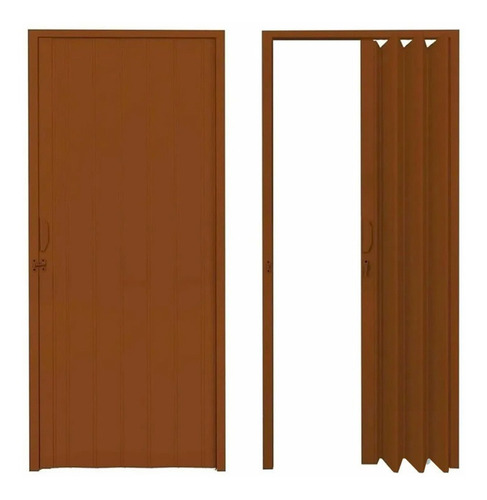 Puerta Plegable Pvc 80x210cm Color Marron 80m