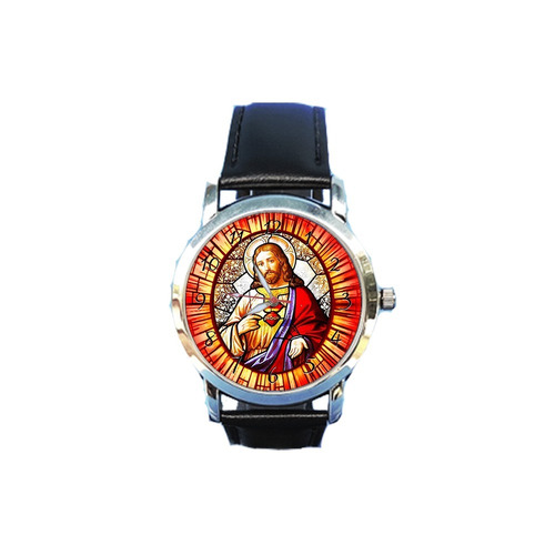 Relógio Unissex Sagrado Coração De Jesus Igreja Católica