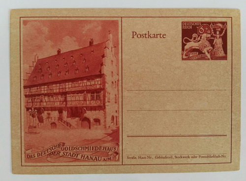 Alemania Reich Entero Postal, Hanau, 1942