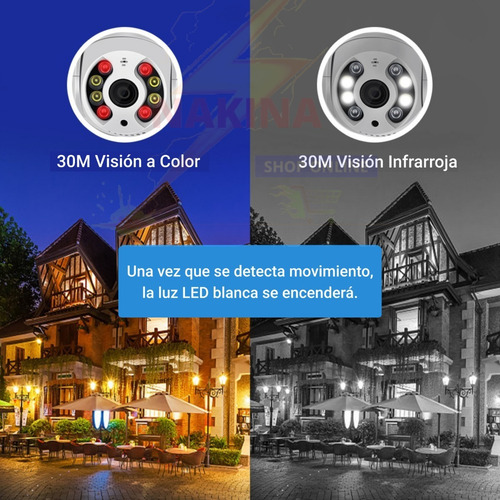 Imagen 4 de 10 de Combo 2 Cámara Ptz Robótica Ip Wifi 2mp 1080hd Exterior 360°