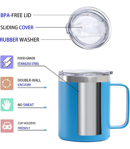 Termo Acero Inoxidable Botella De Agua Taza Portátil 400ml