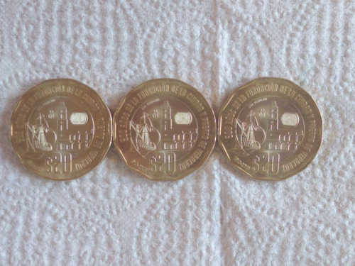 Monedas De $20 Pesos Del Aniversario De Veracruz