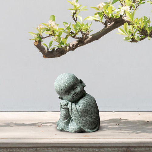 5 Estatuilla De Monje Estatua De Buda Sentado Meditación
