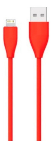 Cable Usb Lightning Para iPhone Soul Textura Soft | Colores Color Rojo
