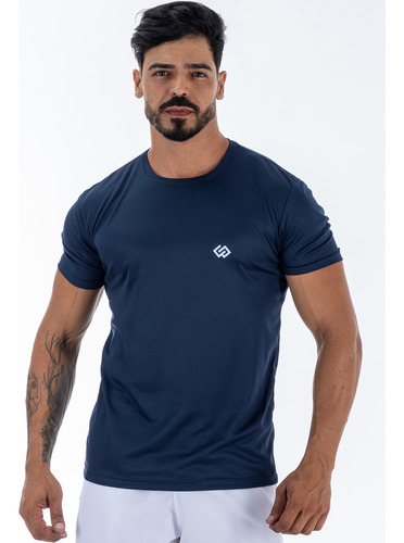 Camiseta Dry Masculina Slim Fit Esportiva Uv Academia Treino