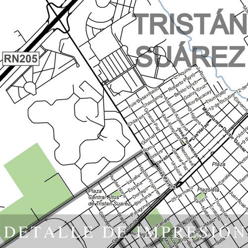 Mapa Partido De Ezeiza 80cmx61cm