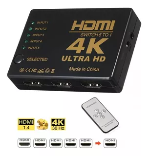 Hdmi Selector Switcher 5 Salidas Hdmi Control Remoto + Ir