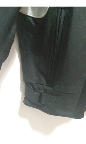 jaqueta de couro motoqueiro com proteção