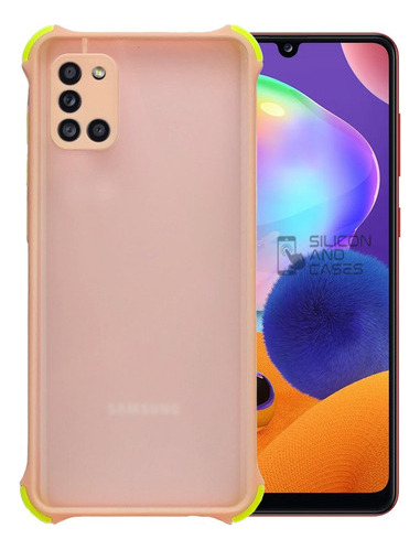 Carcasa Para Samsung A31 Borde Color Antigolpe Protec Camara