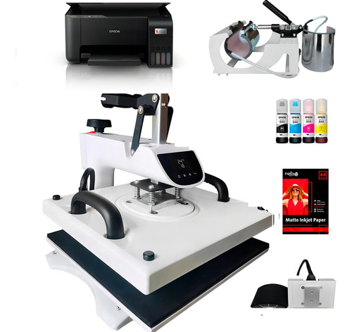 Combo Sublimación Epson A4 Sublima + Estampadora 6 En 1 Pro Color Full Color Hd