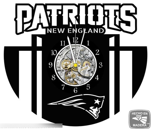 Reloj Corte Laser 1806 Nfl Football New England Patriots