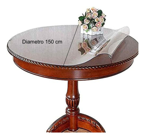Mantel Protector Transparente Redondo 150 De Diametro Mantel Cristal Redondo