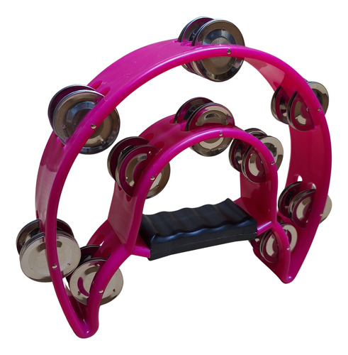 Panderetas Media Luna Doble 10 Chapas Morado California