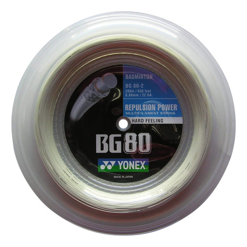 Yonex Bg80 - Cuerda De Badminton (656.2 Ft, Color Blanco)