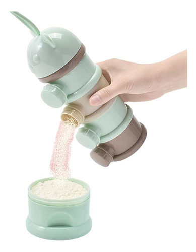 Recipiente De Alimentación Para Bebés De Cuatro Capas Verdes